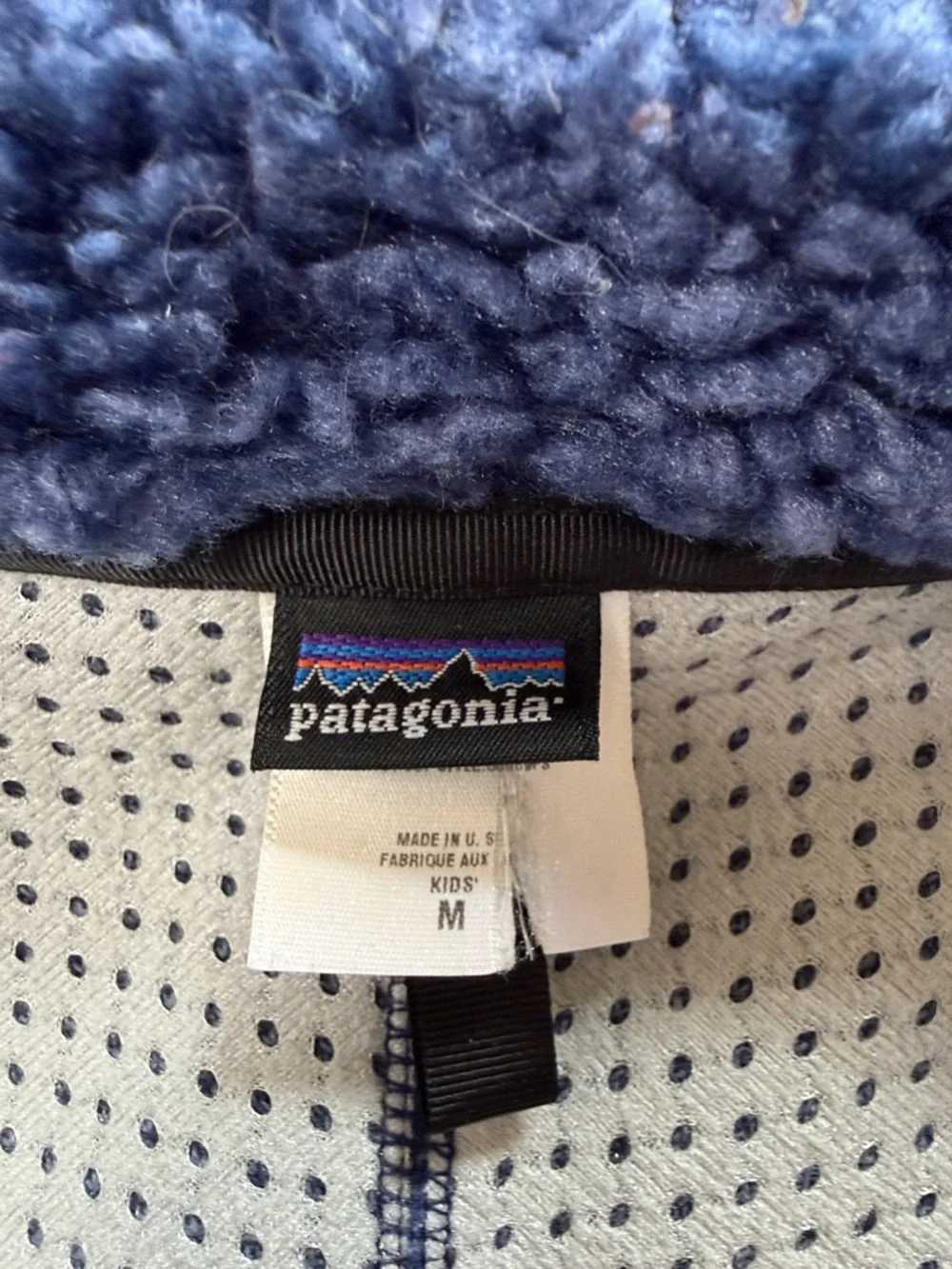 Patagonia Vintage Kids Retro Cardigan Fleece Jacket Medium Made in USA